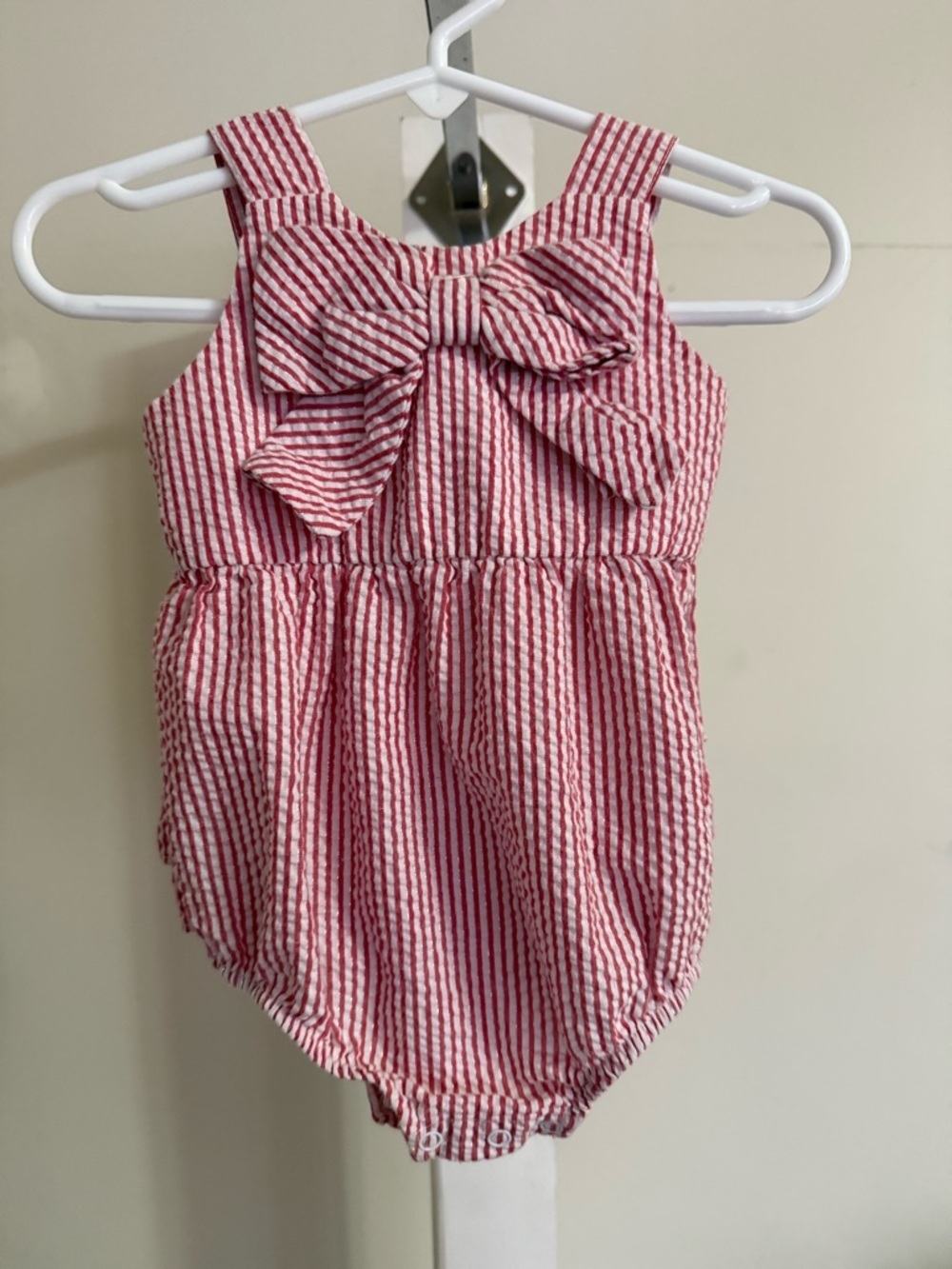Rare Editions Bow Ruffle Butt Bubble Romper